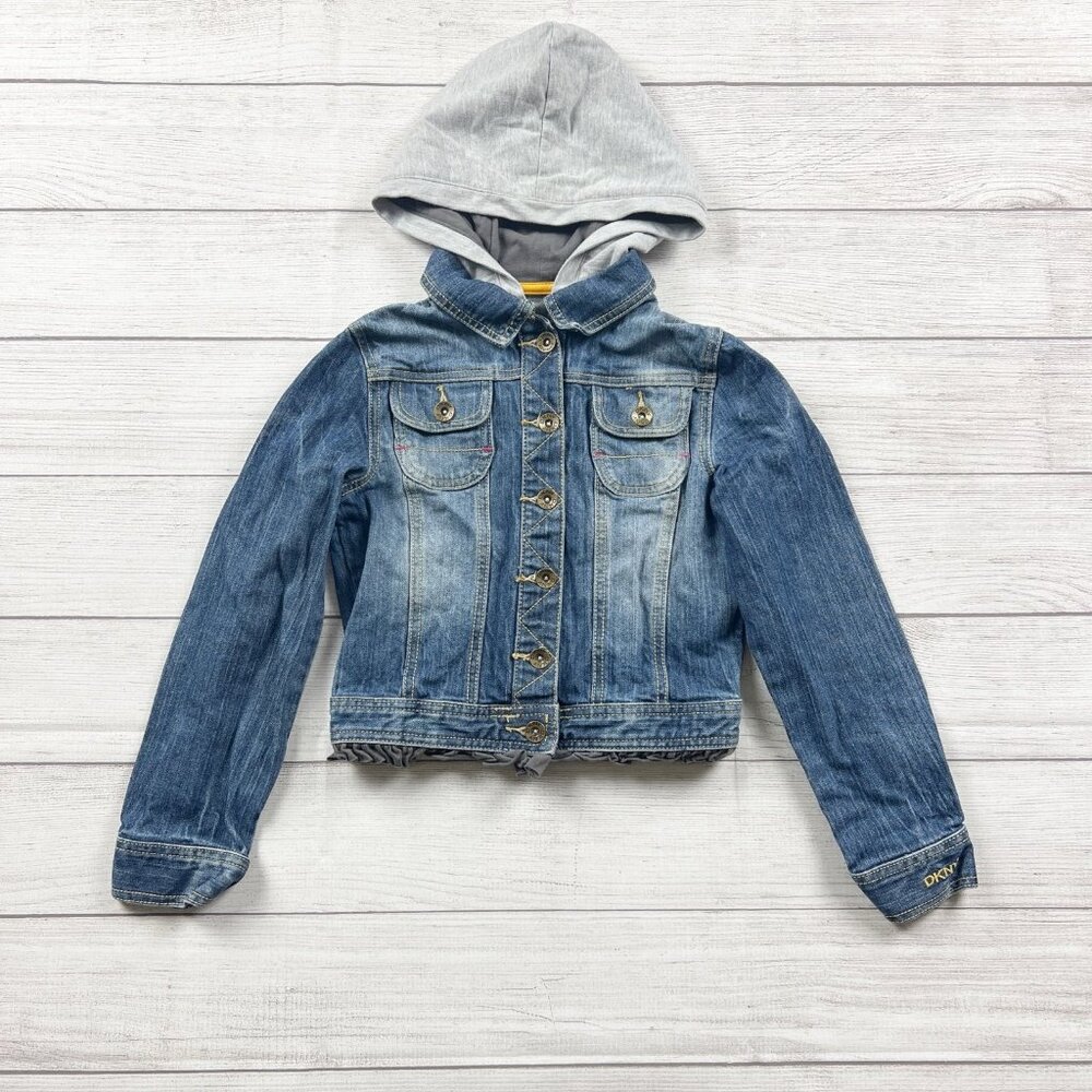 DKNY Denim Hoodie Jean Jacket